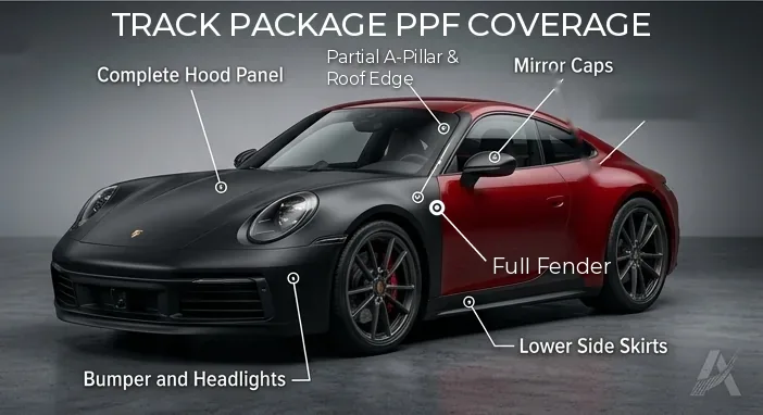 Track Package PPF coverage diagram